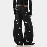 DER MARIPOSA-STICKEREI-DENIM