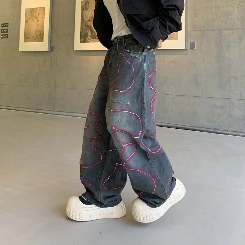 DIE OUTLAW GRAFFITI WASH DENIM JEANS