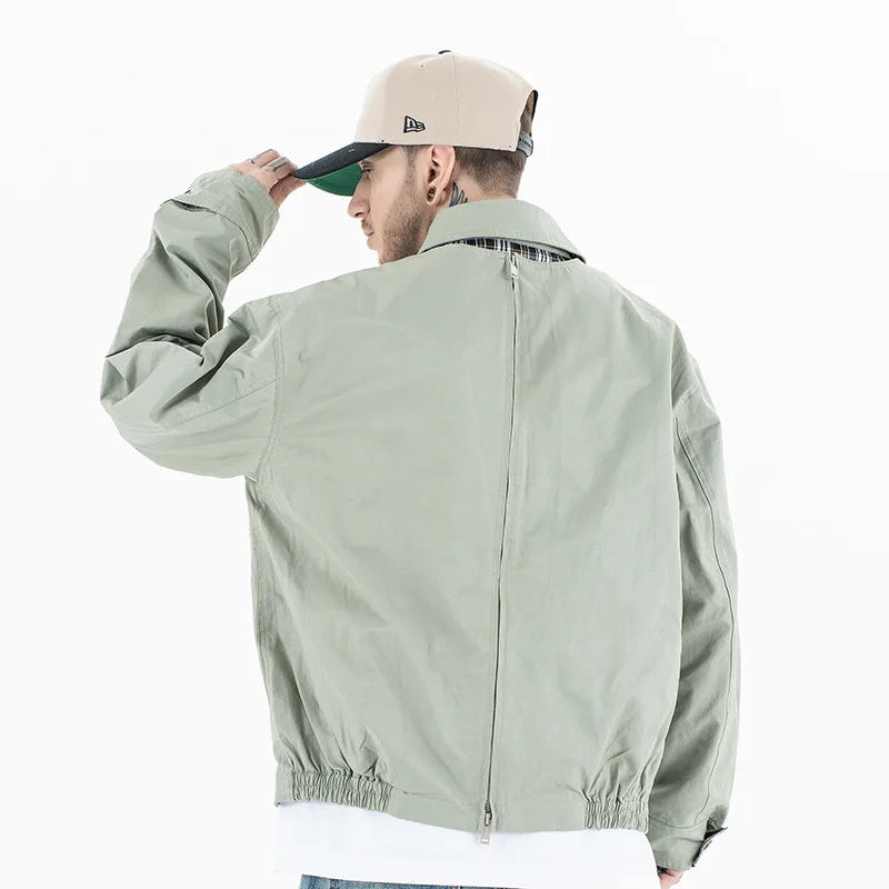 DIE BV PLAID BACK-ZIP STREETWEAR-JACKE