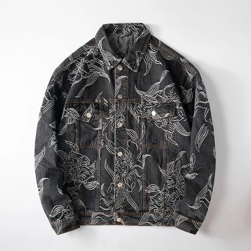 DIE STREETWEAR-JACKE MIT BLUMENSTICKEREI