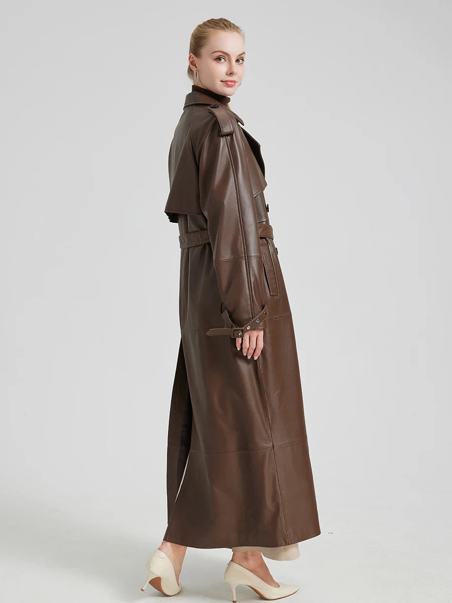DER VARELLE LEDERTRENCHCOAT