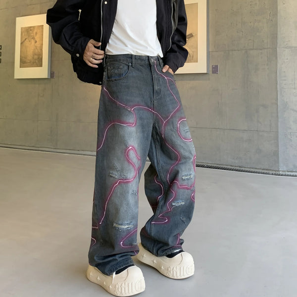 DIE OUTLAW GRAFFITI WASH DENIM JEANS