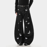 DER MARIPOSA-STICKEREI-DENIM