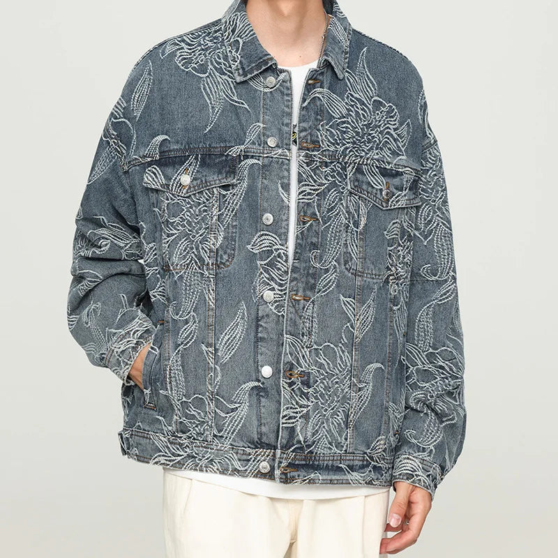 DIE STREETWEAR-JACKE MIT BLUMENSTICKEREI
