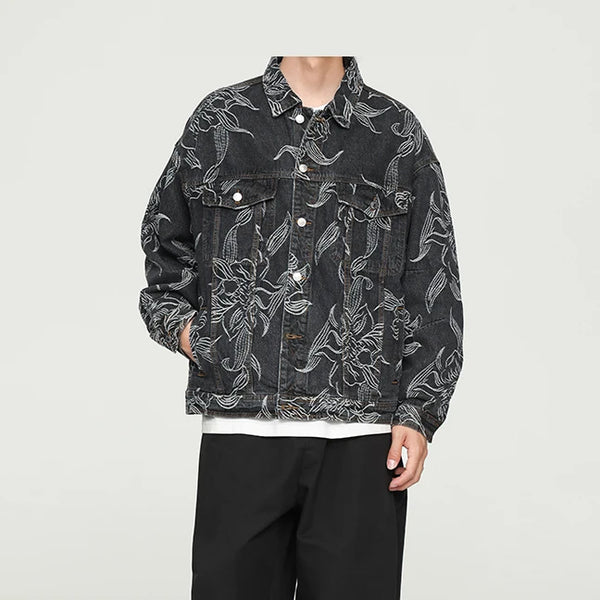 DIE STREETWEAR-JACKE MIT BLUMENSTICKEREI