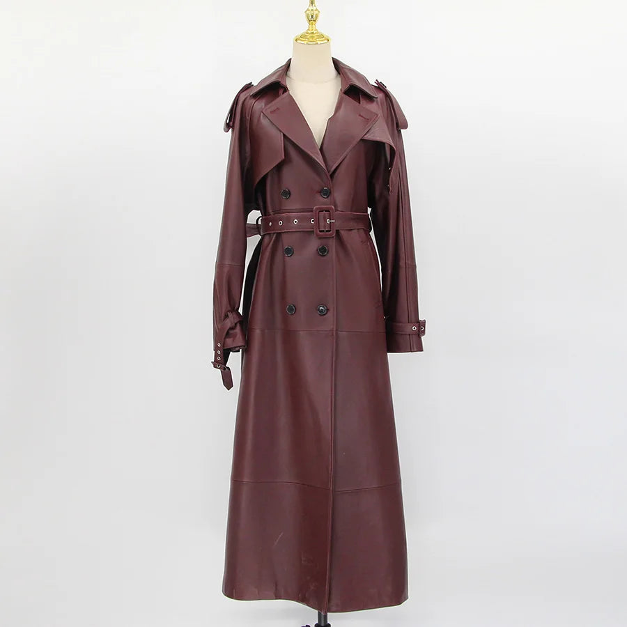 DER VARELLE LEDERTRENCHCOAT