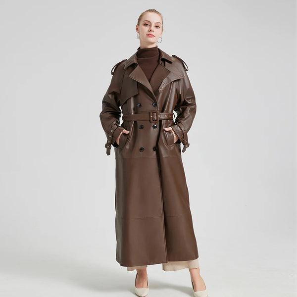DER VARELLE LEDERTRENCHCOAT