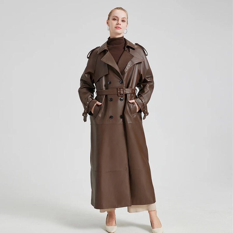 DER VARELLE LEDERTRENCHCOAT