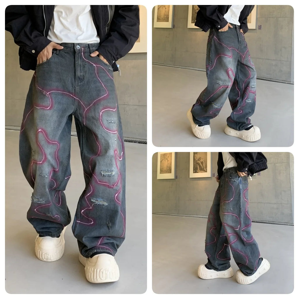 DIE OUTLAW GRAFFITI WASH DENIM JEANS