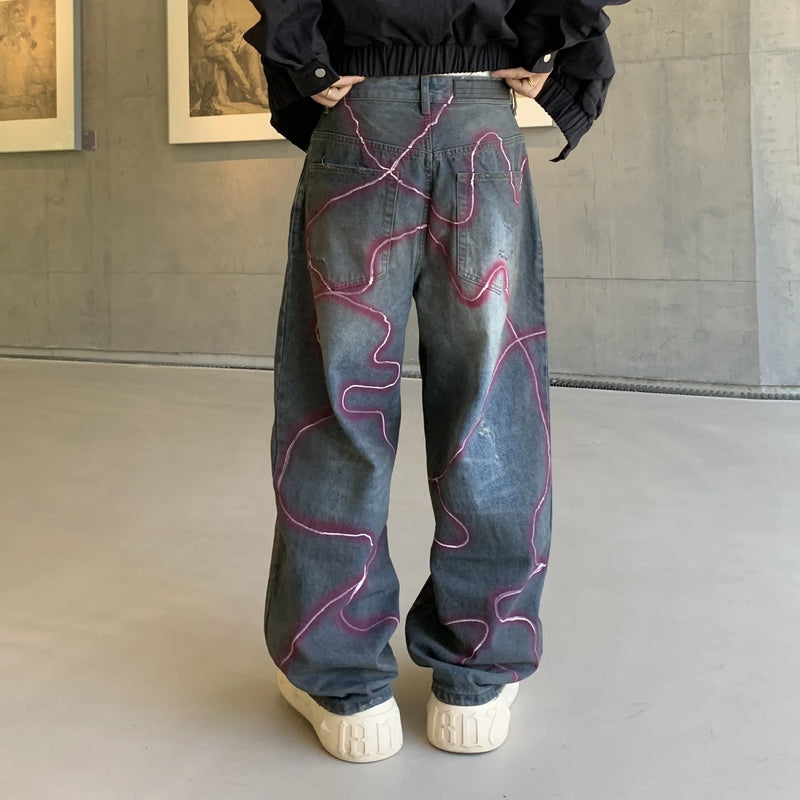DIE OUTLAW GRAFFITI WASH DENIM JEANS