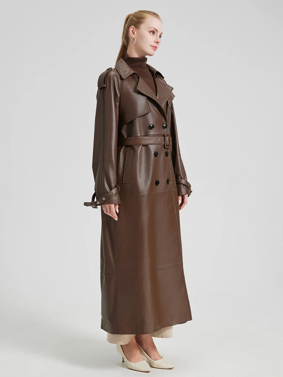 DER VARELLE LEDERTRENCHCOAT