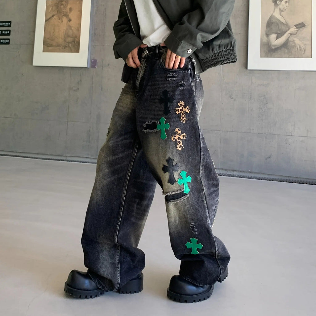 DER NOXIS CROSS-STITCH STREETWEAR DENIM