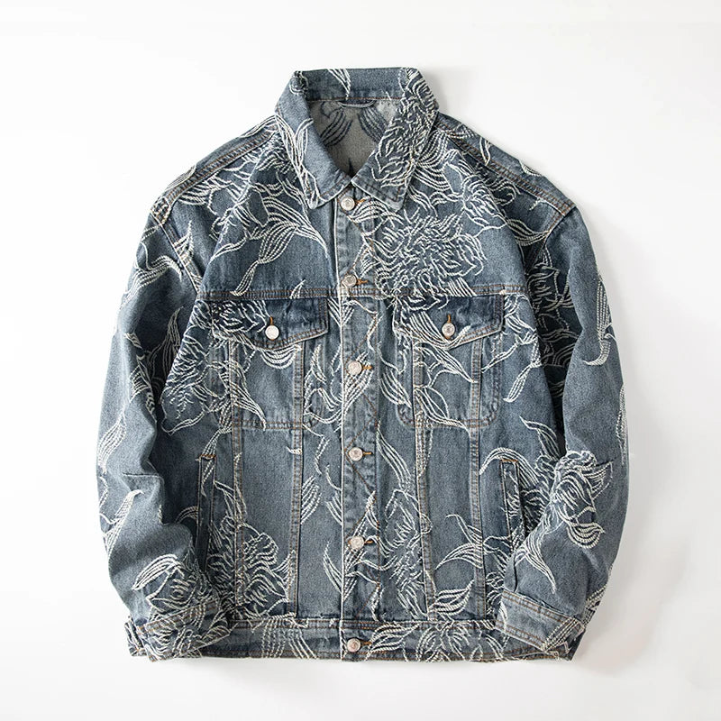 DIE STREETWEAR-JACKE MIT BLUMENSTICKEREI