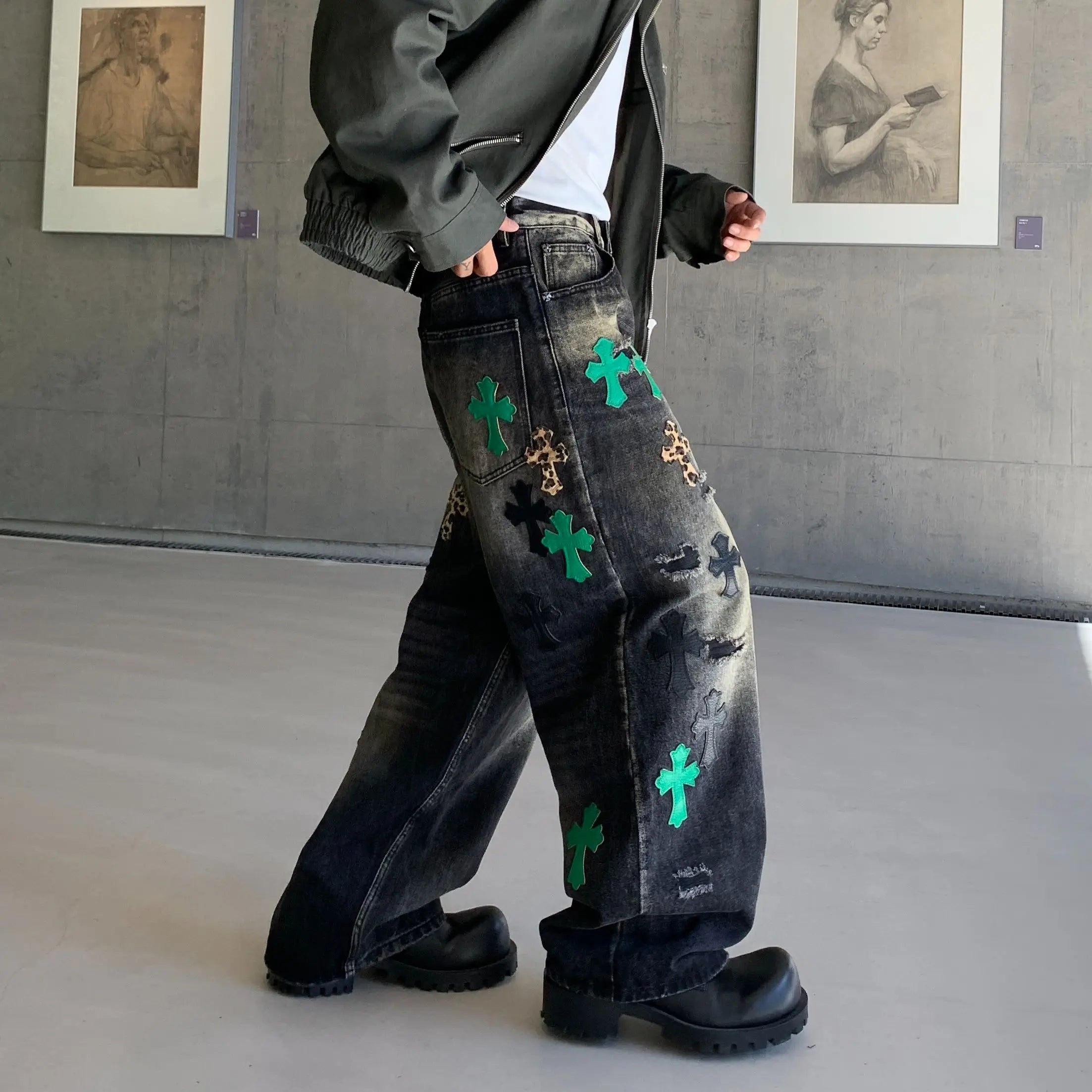 DER NOXIS CROSS-STITCH STREETWEAR DENIM