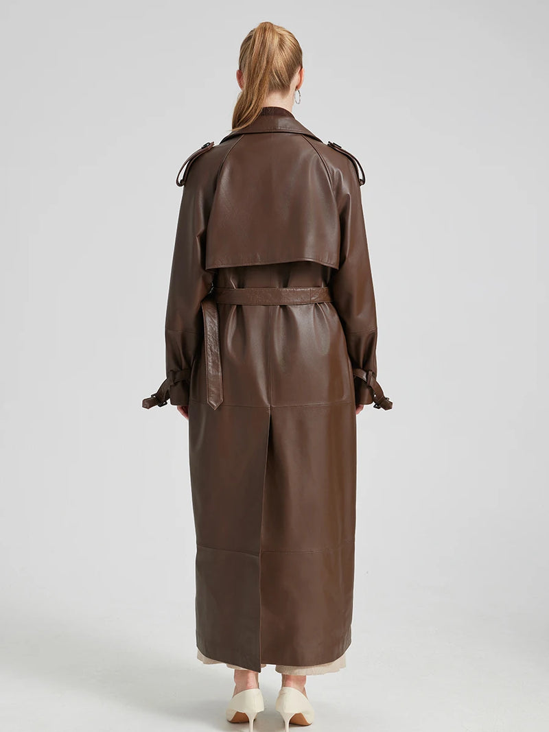 DER VARELLE LEDERTRENCHCOAT