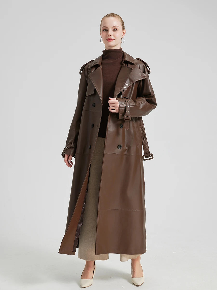 DER VARELLE LEDERTRENCHCOAT