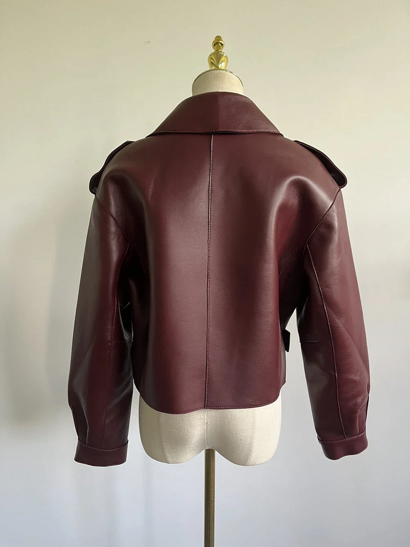 DIE VALENCIA BOMBER LEDERJACKE