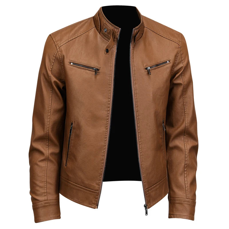 DIE DRAEVEN BRAUNE LEDERJACKE